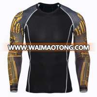 anti-uv custom made rash guard, custom printed mma rashguard