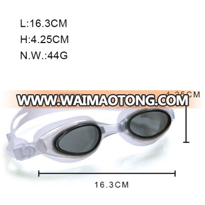 OEM adjustable back one piece silicone anti fog goggles swimming