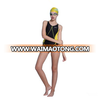 Good quality one piece flat lock swimming wear wholesale swimwear woman