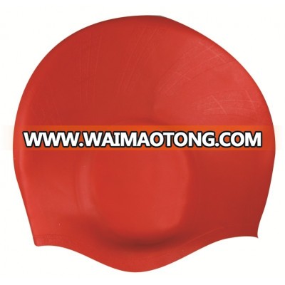 Special ear guard custom printed silicone caps swimming cap